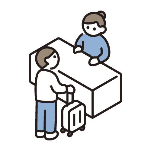 店舗で荷物を預ける